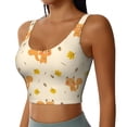 thumbnail image 1 of Haiem Squirrel And Leaves Pattern Womens Sports Bra - U Neck Padded Low Impact Yoga Bra Workout Crop Top Gym Moisture-Wicking Workout Vest -Large, 1 of 9