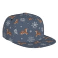 thumbnail image 1 of Haiem Squirrel And Snowflakes Classic Snapback Cap Flat Bill Hat Baseball Cap Adjustable Size Cotton Dad Hat, 1 of 9