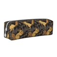 thumbnail image 1 of Haiem Squirrel Gathering Nuts Print Leather Pencil Case Art Supplies Case Zipper Pencil Pouch Stationery Storage Pencil Bag, 1 of 7