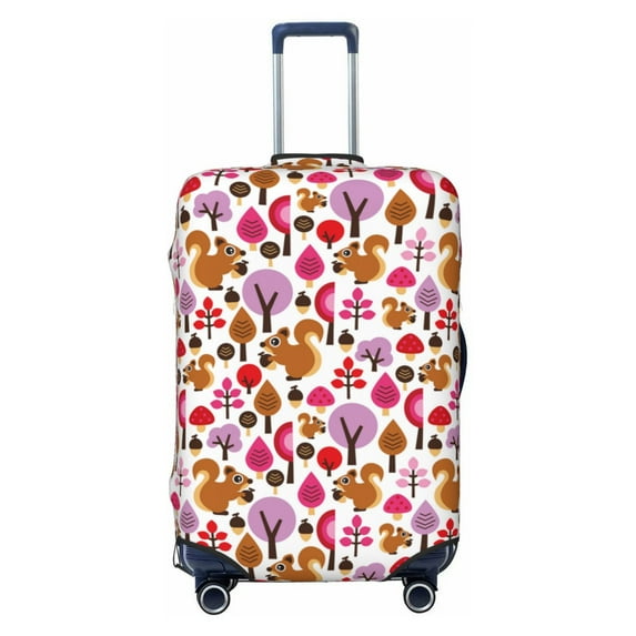 Haiem Squirrel In The Forest Luggage Cover Printed Suitcase Covers for Luggage Elastic Washable Suitcase Protector Fits 18-32 Inch Luggage-Medium