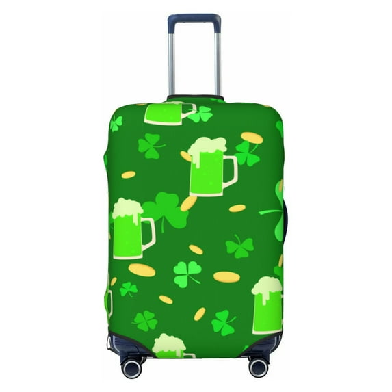 Haiem St Patrick's Day2 Luggage Cover Printed Suitcase Covers for Luggage Elastic Washable Suitcase Protector Fits 18-32 Inch Luggage-Small