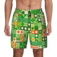 thumbnail image 1 of Haiem St Patrick's Day6 Mens Swim Trunks with Compression Liner 2 in 1 Swimming Shorts Stretch Swimwear Quick Dry,Board Shorts-XX-Large, 1 of 9