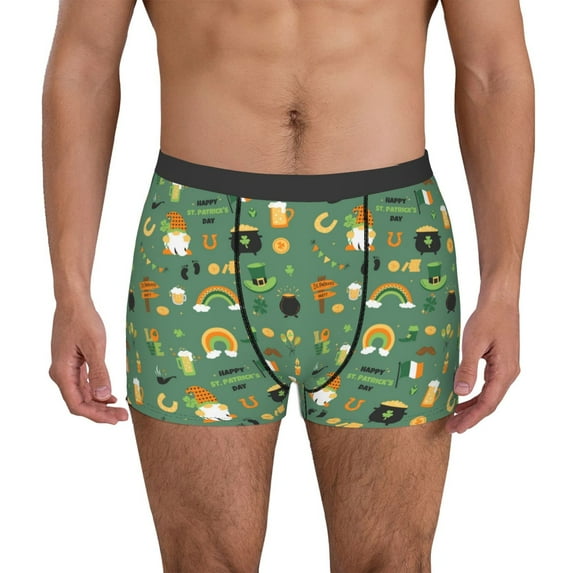 Haiem St. Patrick's day Men's Boxer Briefs, Every Day Comfort Stretch Cotton Moisture-Wicking Underwear-XX-Large