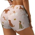 thumbnail image 1 of Haiem Star Cute Dog No Front Seam Biker Shorts for Women Yoga Workout Gym Bike Shorts with Tummy Control Moisture-Wicking-Medium, 1 of 9