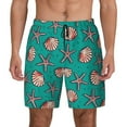 thumbnail image 1 of Haiem Starfish And Shell Men'S Quick-Dry Swim Trunks: Comfortable Beach Shorts With Mesh Lining And Pockets - Ideal For Swimming And Sunbathing Xx-Large, 1 of 9