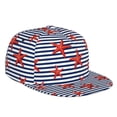 thumbnail image 1 of Haiem Starfish Navy Blue Stripe Classic Snapback Cap Flat Bill Hat Baseball Cap Adjustable Size Cotton Dad Hat, 1 of 9