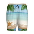 thumbnail image 1 of Haiem Starfish in Beach Men's Pajama Short with Soft Woven Cotton Elastic Waistband Sleep Short-Large, 1 of 9