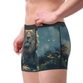 thumbnail image 1 of Haiem Starry Sky Meditating Lion Men's Boxer Briefs, Every Day Comfort Stretch Cotton Moisture-Wicking Underwear-XX-Large, 1 of 8