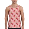 thumbnail image 1 of Haiem Strawberries Men Workout Tank Top Gym Bodybuilding Sleeveless Muscle T Shirts Athletic Tank Breathable Workout Shirt-Large, 1 of 9