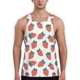 thumbnail image 1 of Haiem Strawberries Men Workout Tank Top Gym Bodybuilding Sleeveless Muscle T Shirts Athletic Tank Breathable Workout Shirt-Medium, 1 of 9