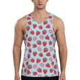Haiem Strawberries Men Workout Tank Top Gym Bodybuilding Sleeveless