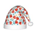 thumbnail image 1 of Haiem Strawberries Pattern Santa Hat Confortable Velvet Christmas Hat for Christmas Party Favors Fit for Adults and Kids, 1 of 6