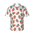 thumbnail image 1 of Haiem Strawberries Printed Hawaiian Shirt for Men - Men’s Casual Beach Summer Shirts - Stretch Fabric with Modern Fit-Medium, 1 of 9