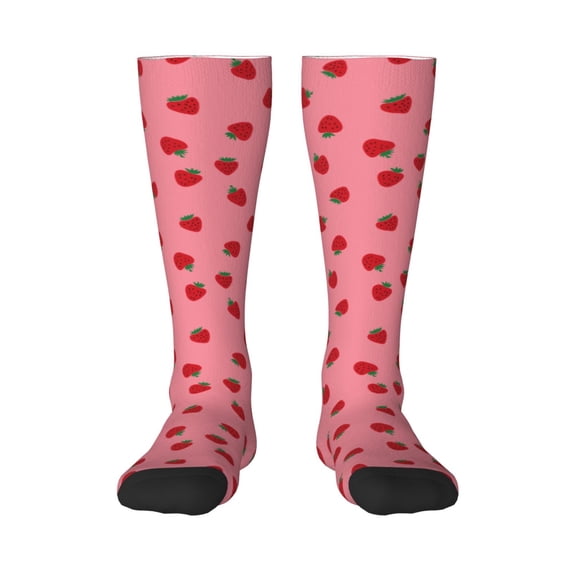 Haiem Strawberries Socks, Funny Novelty Crazy Design Cotton Socks Sports Socks Knee High Socks For Men, Women,1Pairs - Gift For Working Friends