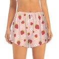 thumbnail image 1 of Haiem Strawberries Women's 2 in 1 Running Shorts - Lightweight Athletic Workout Gym Yoga Breathable Sports Shorts Liner with Phone Pockets-Medium, 1 of 9