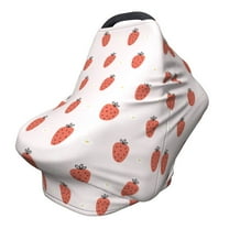 Haiem Strawberry Baby Nursing Cover & Nursing Poncho - Multi Use Cover for Baby Car Seat Canopy, Stroller Cover, 360°Full Privacy Breastfeeding Coverage