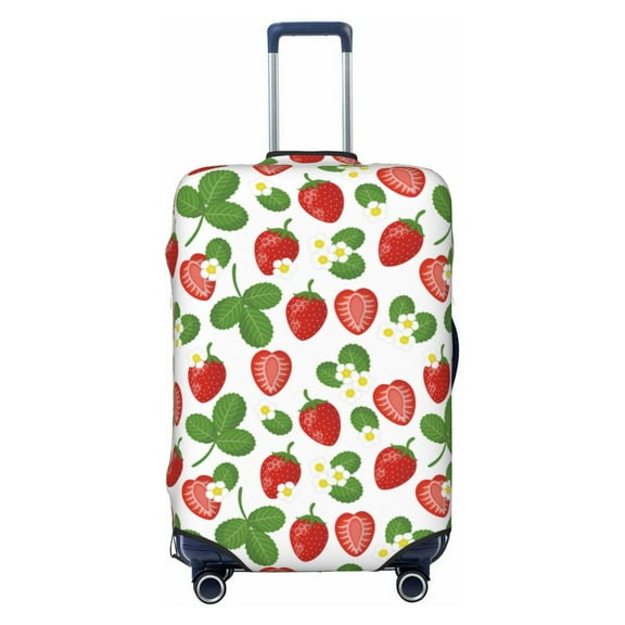 Haiem Strawberry Luggage Cover Printed Suitcase Covers for Luggage Elastic Washable Suitcase Protector Fits 18-32 Inch Luggage-Small