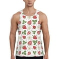 thumbnail image 1 of Haiem Strawberry Men Workout Tank Top Gym Bodybuilding Sleeveless Muscle T Shirts Athletic Tank Breathable Workout Shirt-Large, 1 of 9