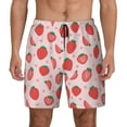 thumbnail image 1 of Haiem Strawberry Mens Swim Trunks with Compression Liner 2 in 1 Swimming Shorts Stretch Swimwear Quick Dry,Board Shorts-Medium, 1 of 9