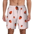 thumbnail image 1 of Haiem Strawberry Mens Swim Trunks with Compression Liner 2 in 1 Swimming Shorts Stretch Swimwear Quick Dry,Board Shorts-XX-Large, 1 of 9