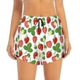 thumbnail image 1 of Haiem Strawberry Women's 2 in 1 Running Shorts - Lightweight Athletic Workout Gym Yoga Breathable Sports Shorts Liner with Phone Pockets-Large, 1 of 9