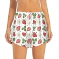 thumbnail image 1 of Haiem Strawberry Women's 2 in 1 Running Shorts - Lightweight Athletic Workout Gym Yoga Breathable Sports Shorts Liner with Phone Pockets-Small, 1 of 9