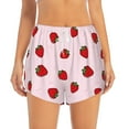 thumbnail image 1 of Haiem Strawberry Women's 2 in 1 Running Shorts - Lightweight Athletic Workout Gym Yoga Breathable Sports Shorts Liner with Phone Pockets-X-Large, 1 of 9