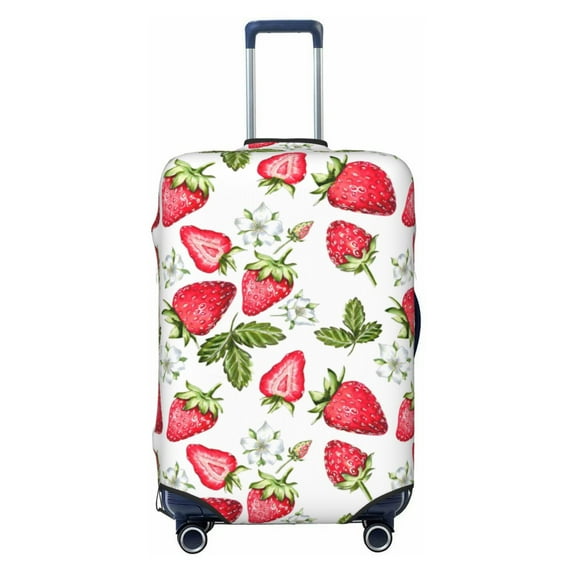Haiem Strawberry1 Luggage Cover Printed Suitcase Covers for Luggage Elastic Washable Suitcase Protector Fits 18-32 Inch Luggage-Large