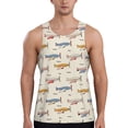 thumbnail image 1 of Haiem Striped Vintage Planes Men Workout Tank Top Gym Bodybuilding Sleeveless Muscle T Shirts Athletic Tank Breathable Workout Shirt-Small, 1 of 8