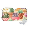 thumbnail image 1 of Haiem Succulent And Cactus Car Windshield Sun Shade - Blocks UV Rays Sun Visor Protector, Sunshade to Keep Your Vehicle Cool, Universal Fit SUV Van Sedan-Medium, 1 of 7