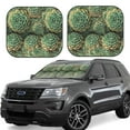 thumbnail image 1 of Haiem Succulents Windshield Sun Shade: Universal Foldable 2-Piece Car Front Window Sunshade - Blocks Uv Rays, And Reduces Heat,Essential Car Accessory Small, 1 of 7