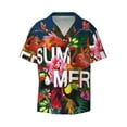 thumbnail image 1 of Haiem Summer Birds and Flowers Men's Casual Shirts Short Sleeve Button Down Shirts Fashion Textured Summer Beach Shirt-4X-Large, 1 of 7