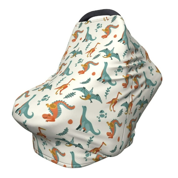 Haiem Summer Dinosaur Baby Nursing Cover & Nursing Poncho - Multi Use Cover for Baby Car Seat Canopy, Stroller Cover, 360°Full Privacy Breastfeeding Coverage