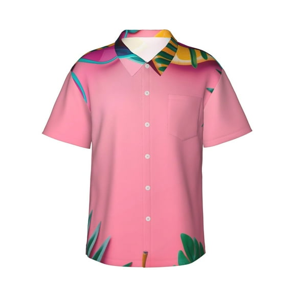 Haiem Summer Fruits And Sunglasses Printed Hawaiian Shirt for Men - Men’s Casual Beach Summer Shirts - Stretch Fabric with Modern Fit-3X-Large