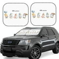 thumbnail image 1 of Haiem Summer Gnome Car Windshield Sun Shade (2 Pieces) Foldable Windshield Sun Shade Car Accessories for Truck SUV Pickup-Large, 1 of 7