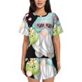 thumbnail image 1 of Haiem Summer Gnome,Cute Gnome Pattern Pajama Set for Women 2 Piece Lounge Set Short Sleeve Tops and Shorts Soft Sleepwear-3X-Large, 1 of 7