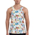 thumbnail image 1 of Haiem Summer Stamp Men Workout Tank Top Gym Bodybuilding Sleeveless Muscle T Shirts Athletic Tank Breathable Workout Shirt-X-Large, 1 of 9