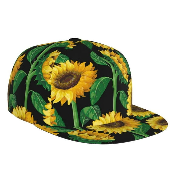 Haiem Sunflower 1 Classic Snapback Cap Flat Bill Hat Baseball Cap Adjustable Size Cotton Dad Hat