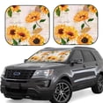 thumbnail image 1 of Haiem Sunflower 5 Windshield Sun Shade: Universal Foldable 2-Piece Car Front Window Sunshade - Blocks Uv Rays, And Reduces Heat,Essential Car Accessory Large, 1 of 7