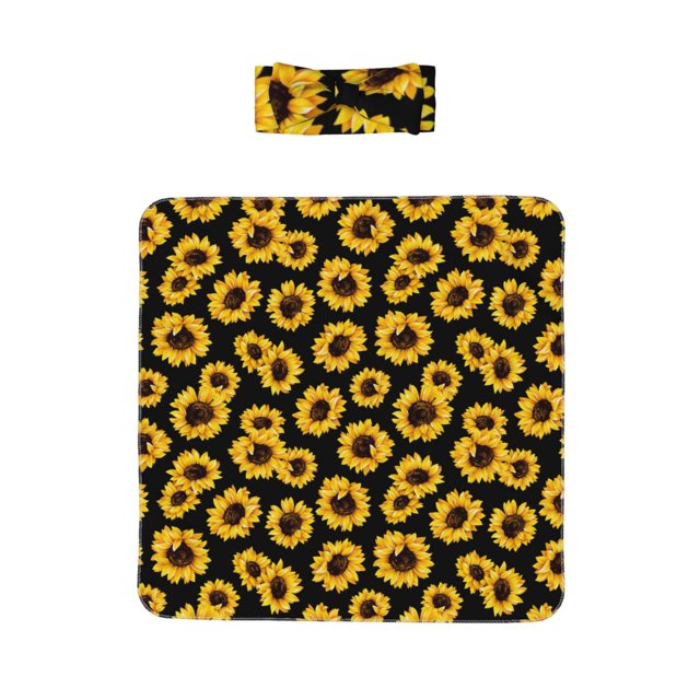 Haiem Sunflower 6 Pattern Baby Swaddle Blanket and Headband Set