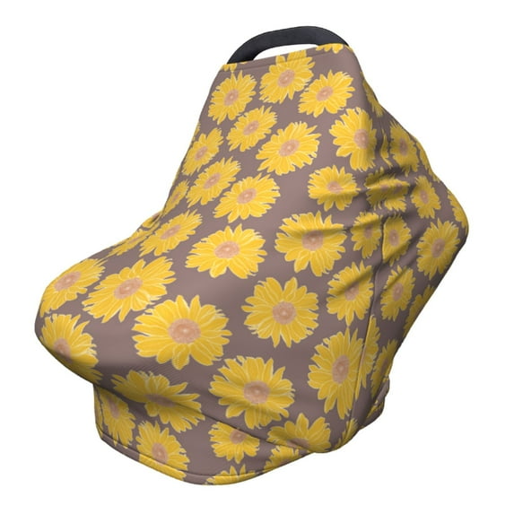 Haiem Sunflower Baby Nursing Cover & Nursing Poncho - Multi Use Cover for Baby Car Seat Canopy, Stroller Cover, 360°Full Privacy Breastfeeding Coverage
