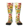 thumbnail image 1 of Haiem Sunflower Cornflower Poppy Socks, Funny Novelty Crazy Design Cotton Socks Sports Socks Knee High Socks For Men, Women,1Pairs - Gift For Working Friends, 1 of 9