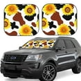 thumbnail image 1 of Haiem Sunflower Cow Windshield Sun Shade: Universal Foldable 2-Piece Car Front Window Sunshade - Blocks Uv Rays, And Reduces Heat,Essential Car Accessory Medium, 1 of 7