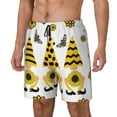 thumbnail image 1 of Haiem Sunflower Gnome Mens Swim Trunks with Compression Liner 2 in 1 Swimming Shorts Stretch Swimwear Quick Dry,Board Shorts-XX-Large, 1 of 9