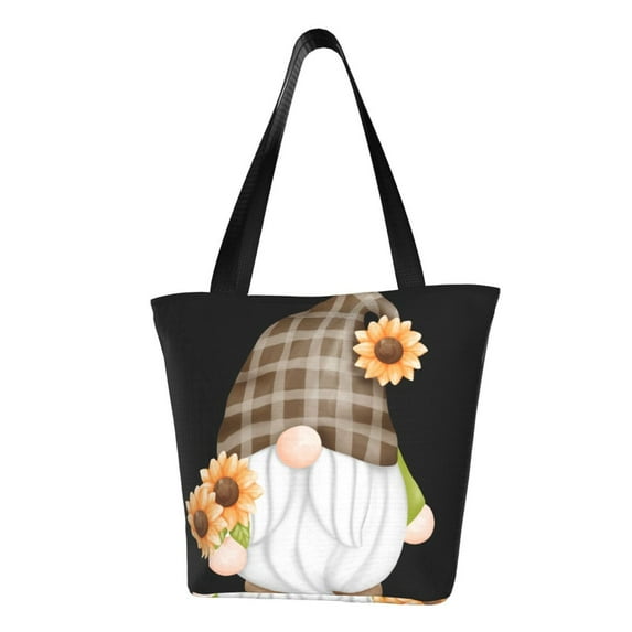 Haiem Sunflower Gnomes 4 Pattern Shoulder Bag - Durable and Spacious Tote Bag,Versatile Shopping Bag