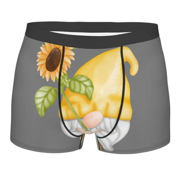 Haiem Sunflower Gnomes5 Men's Boxer Briefs, Every Day Comfort Stretch Cotton Moisture-Wicking Underwear-XX-Large