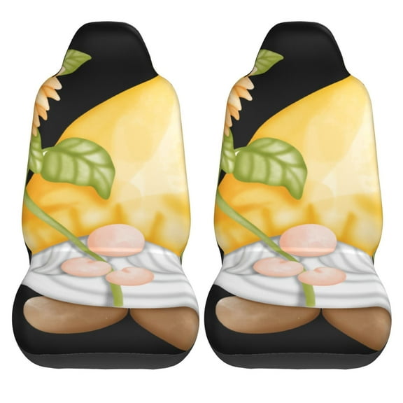 Haiem Sunflower Gnomes5 Printed Car Seat Covers Set of 2, Universal Fit Car Seat Covers,Protective Seat Covers,Comfortable Car Seat Covers, Easy Installation Seat Covers