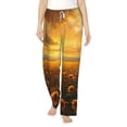 thumbnail image 1 of Haiem Sunflower Sunset Rainfall Women's Pajama Pants Ultra Lightweight Pjs Bottoms Sleepwear Bottom Pants With Pocket Drawstring-Large, 1 of 7