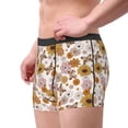 thumbnail image 1 of Haiem Sunflowers And Butterflies Men's Boxer Briefs, Every Day Comfort Stretch Cotton Moisture-Wicking Underwear-Medium, 1 of 8