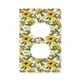 thumbnail image 1 of Haiem Sunflowers And Butterflies Pattern Decorative Wall Plates, 1-Gang 5.0" x3.0", Unbreakable Thermoplastic Faceplate Cover for Decorator Receptacle Outlet & Switch-Style S, 1 of 6